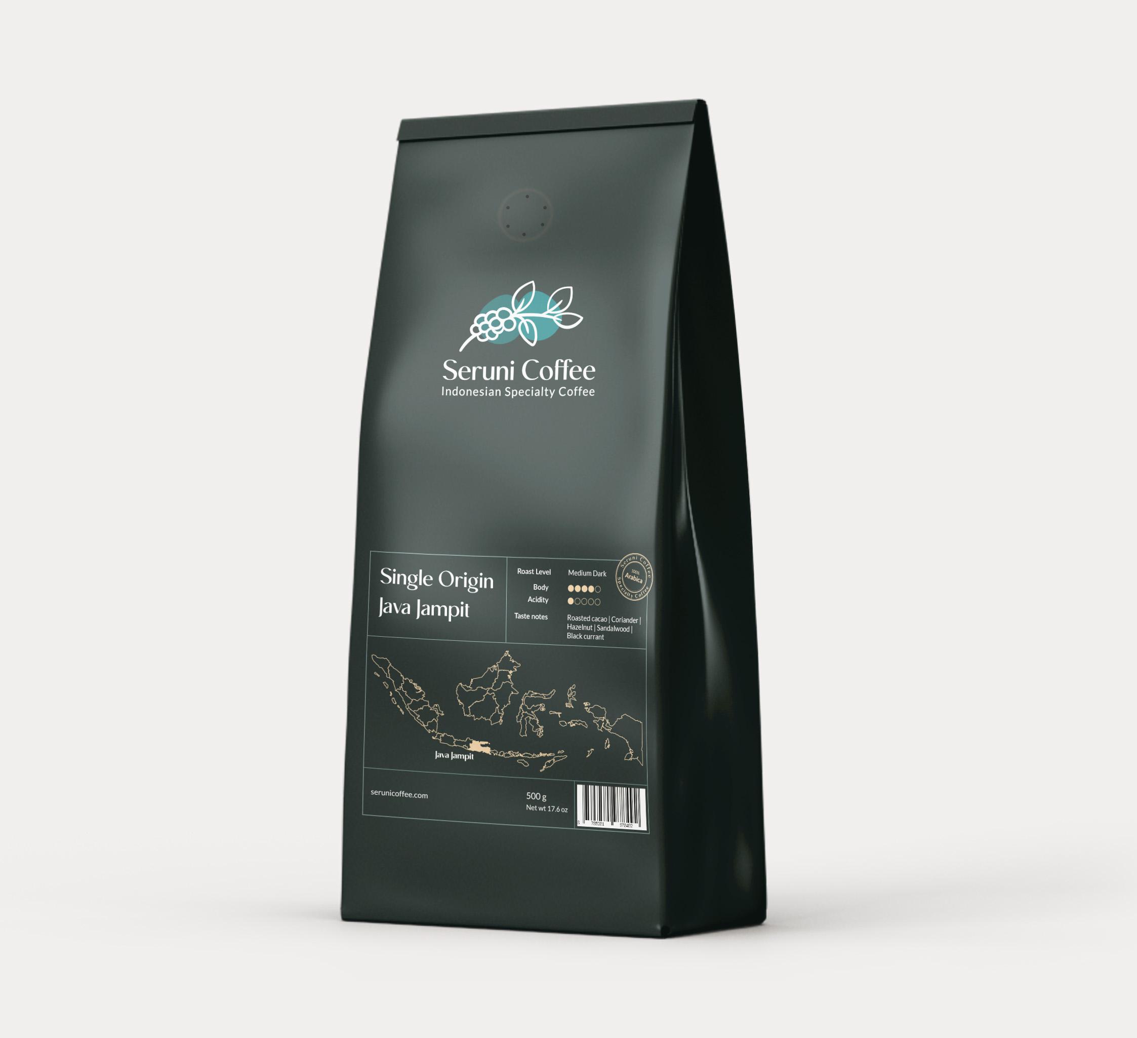 Indonesië Java Jampit | Arabica | Medium Dark Roast | Seruni Coffee 500 gr