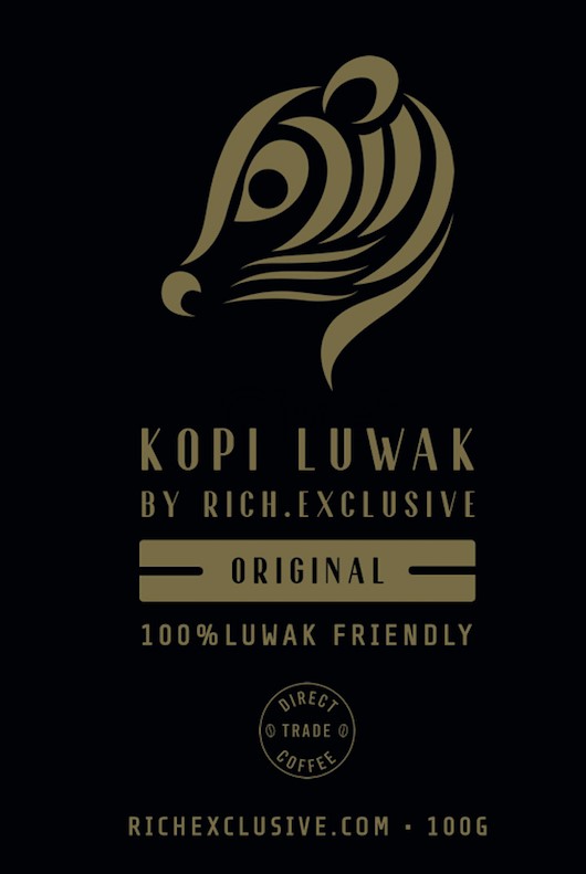 KOPI LUWAK KOFFIE - 100gram - THE ORIGINAL BY RICH.EXCLUSIVE.