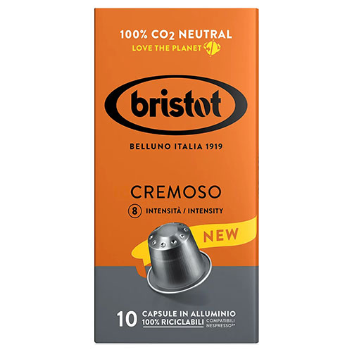 Bristot Cremoso Aluminium Nespresso Capsules 10 stuks